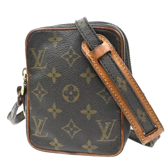 LOUIS VUITTON LV Mini Danube Shoulder Bag Monogram Leather Brown - Picture 1 of 5